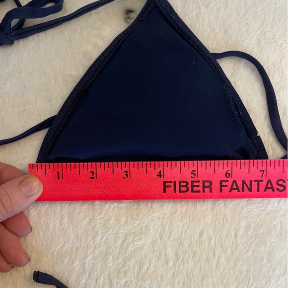 Embroidered Navy Bikini Top - Picture 4 of 7